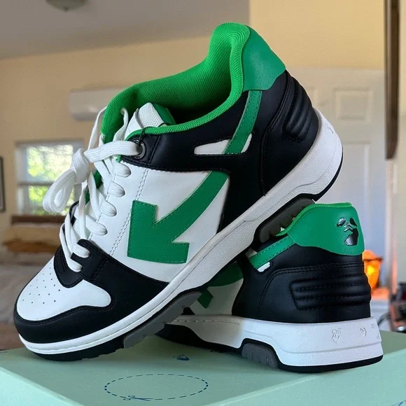 Off-White Black and Green Sneakers - Picture 5 of 11